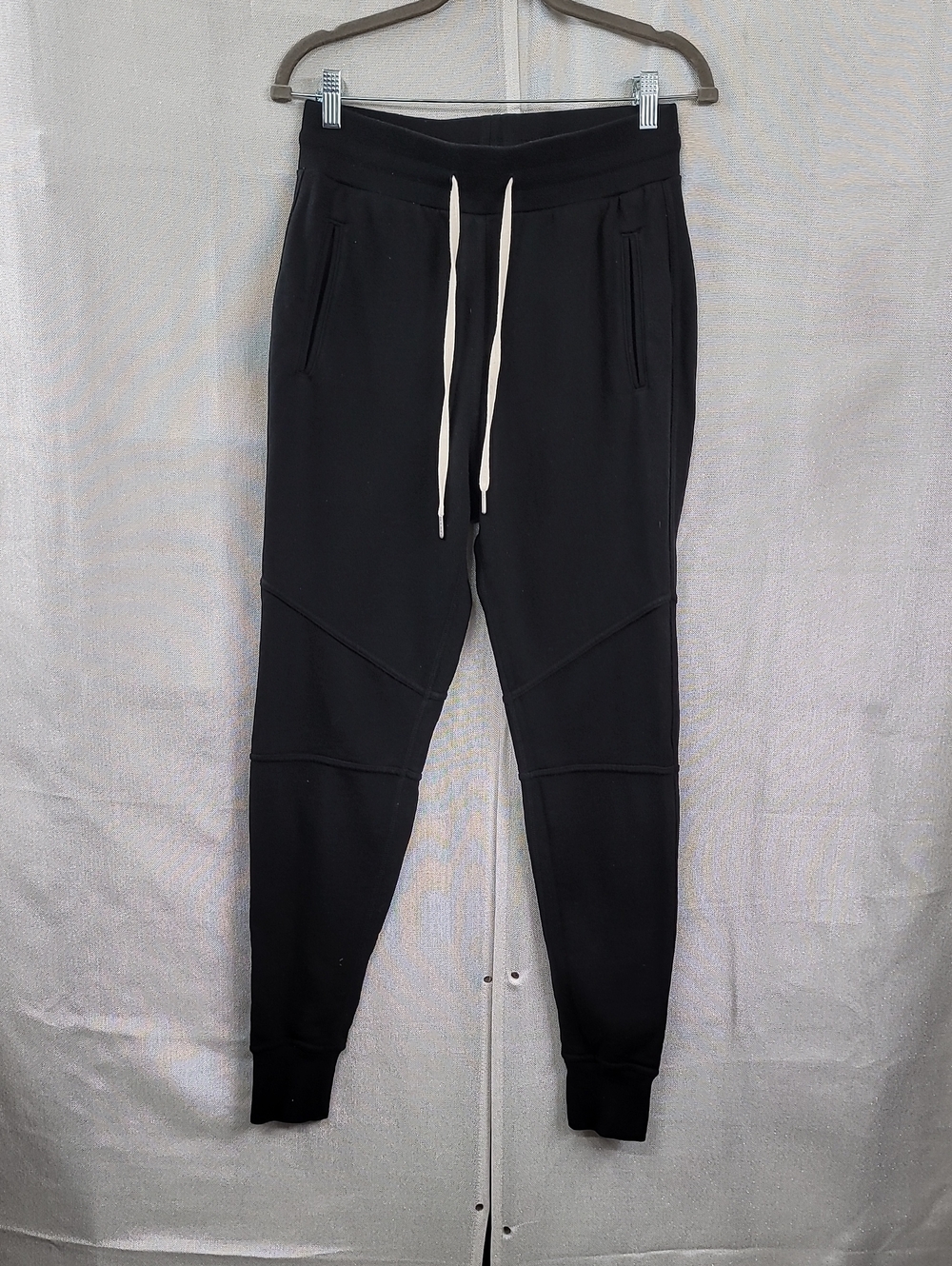 John Elliott Black Jogger Sweatpants with White Drawstring Size Medium